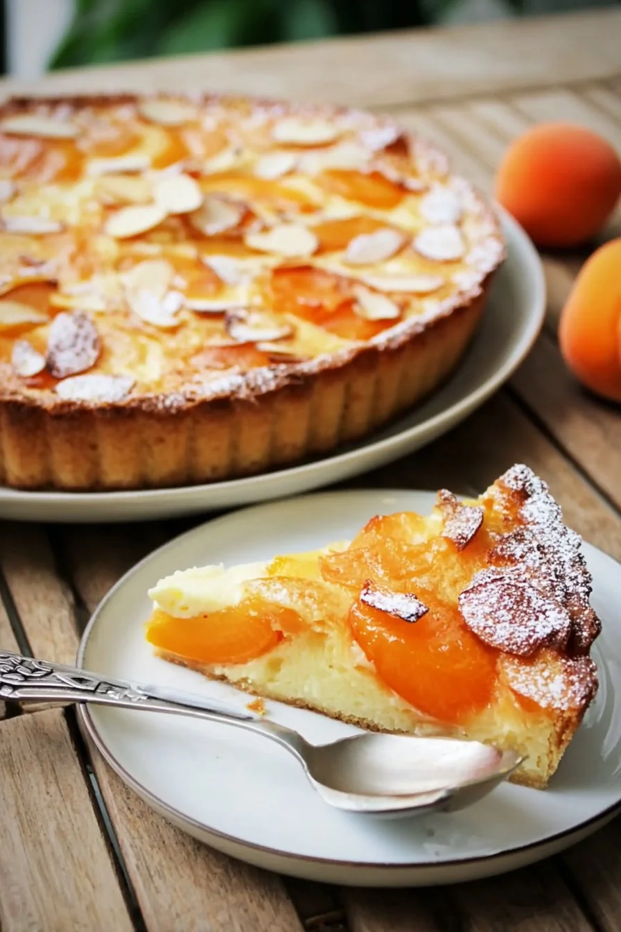 Apricot Tart with Almond Cream fresh from the oven