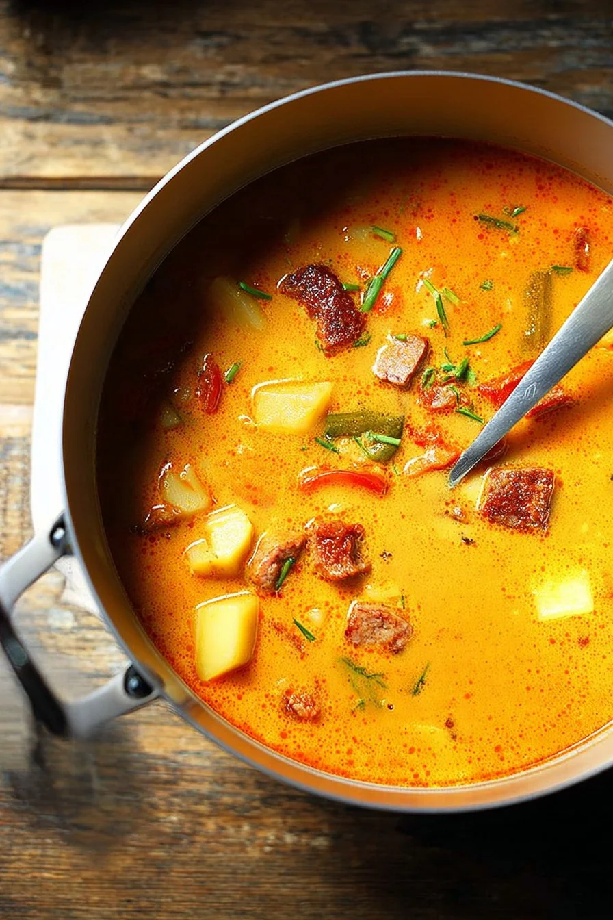 Spanish Potato Soup with Chorizo
