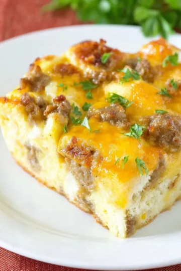 Overnight Sausage and Egg Breakfast Casserole