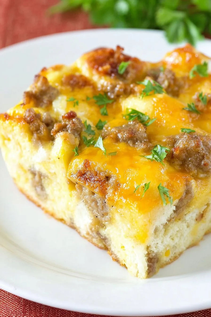 Overnight Sausage and Egg Breakfast Casserole