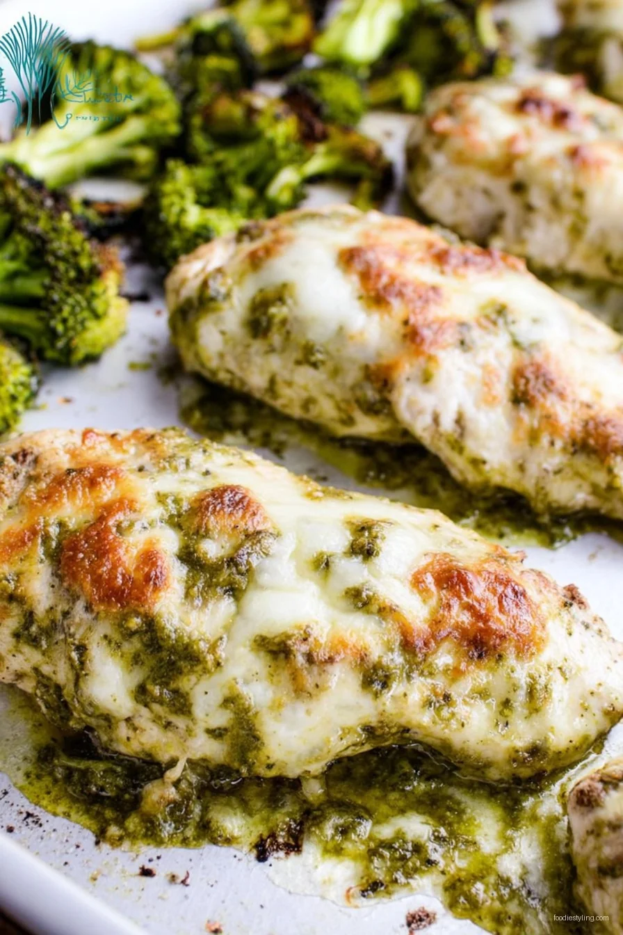 Sheet Pan Pesto Chicken with Broccoli