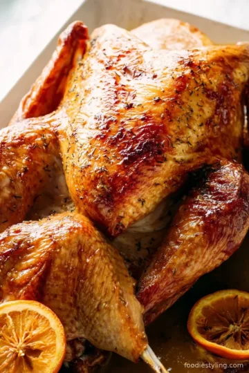 Maple Orange Glazed Spatchcock Turkey