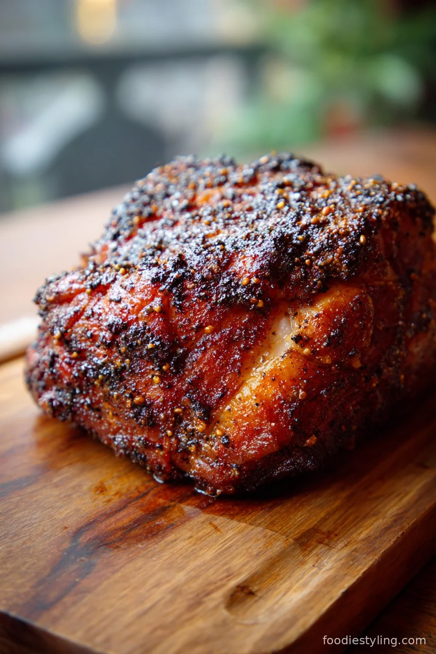 Smoky, melt-in-your-mouth pork shoulder fresh from the smoker