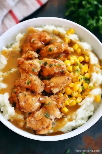 Chicken Mashed Potato Bowls