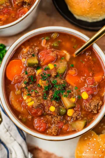 Crock Pot Hamburger Soup