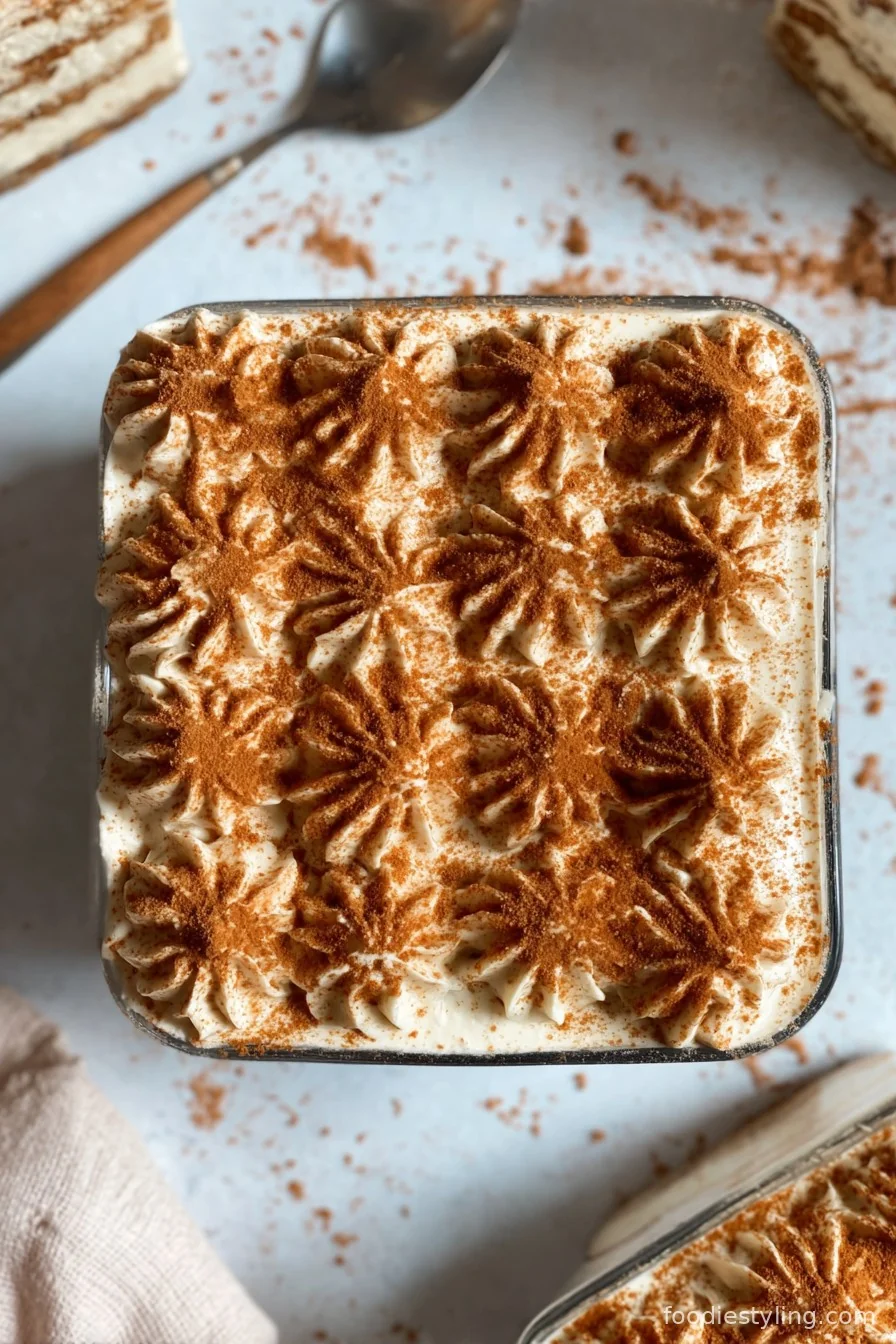 Easy Biscoff Tiramisu with creamy mascarpone and coffee-soaked Biscoff cookies