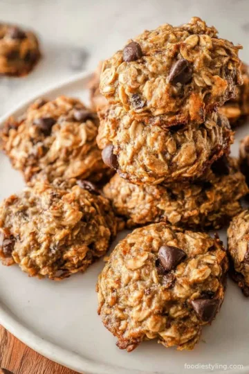 Healthy Banana Oatmeal Cookies
