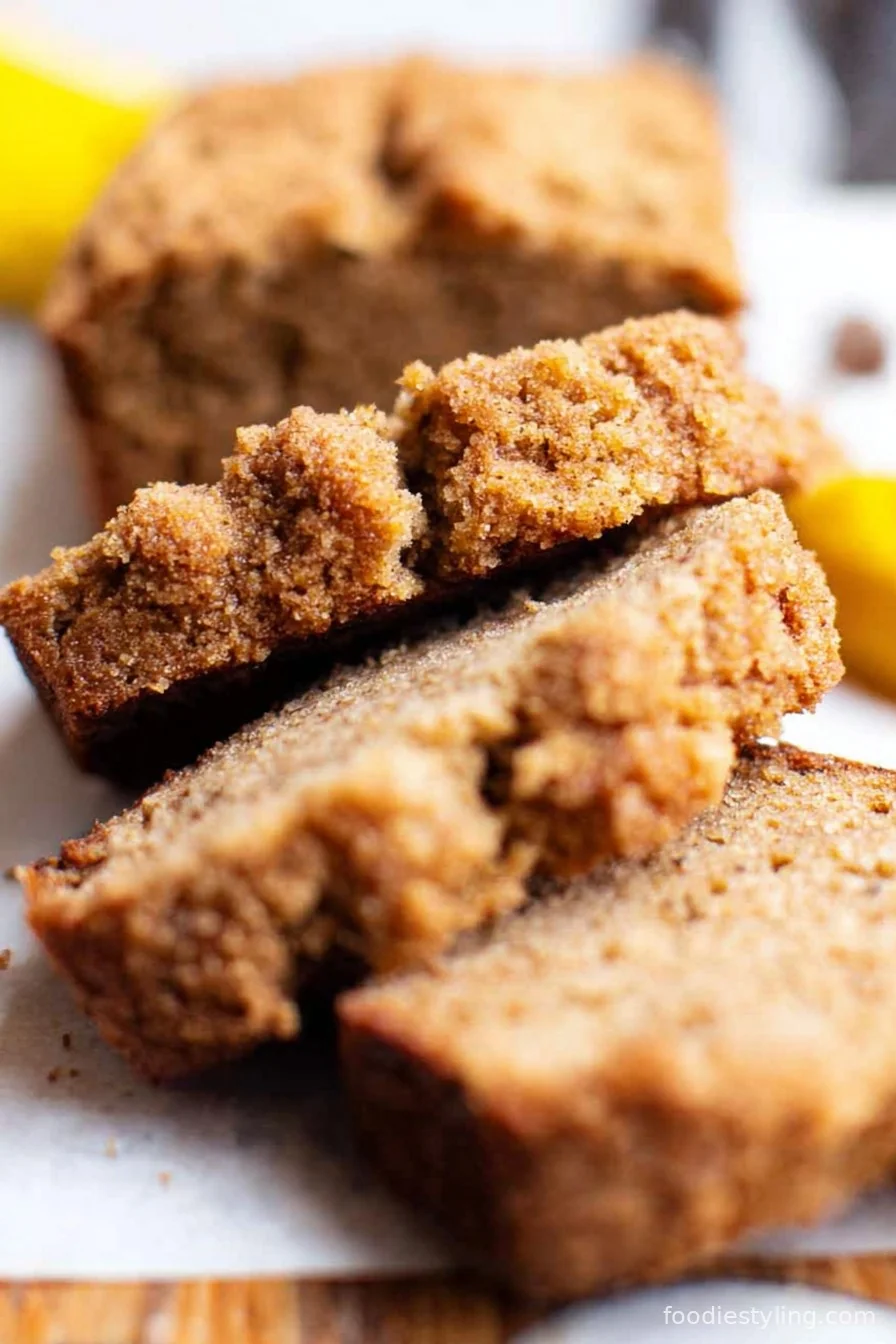 Whole Wheat Cinnamon Crunch Banana Bread, with a crackly cinnamon-sugar topping