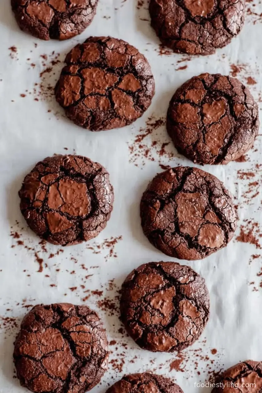 20 Minute Fudgy Chocolate Brownie Cookies