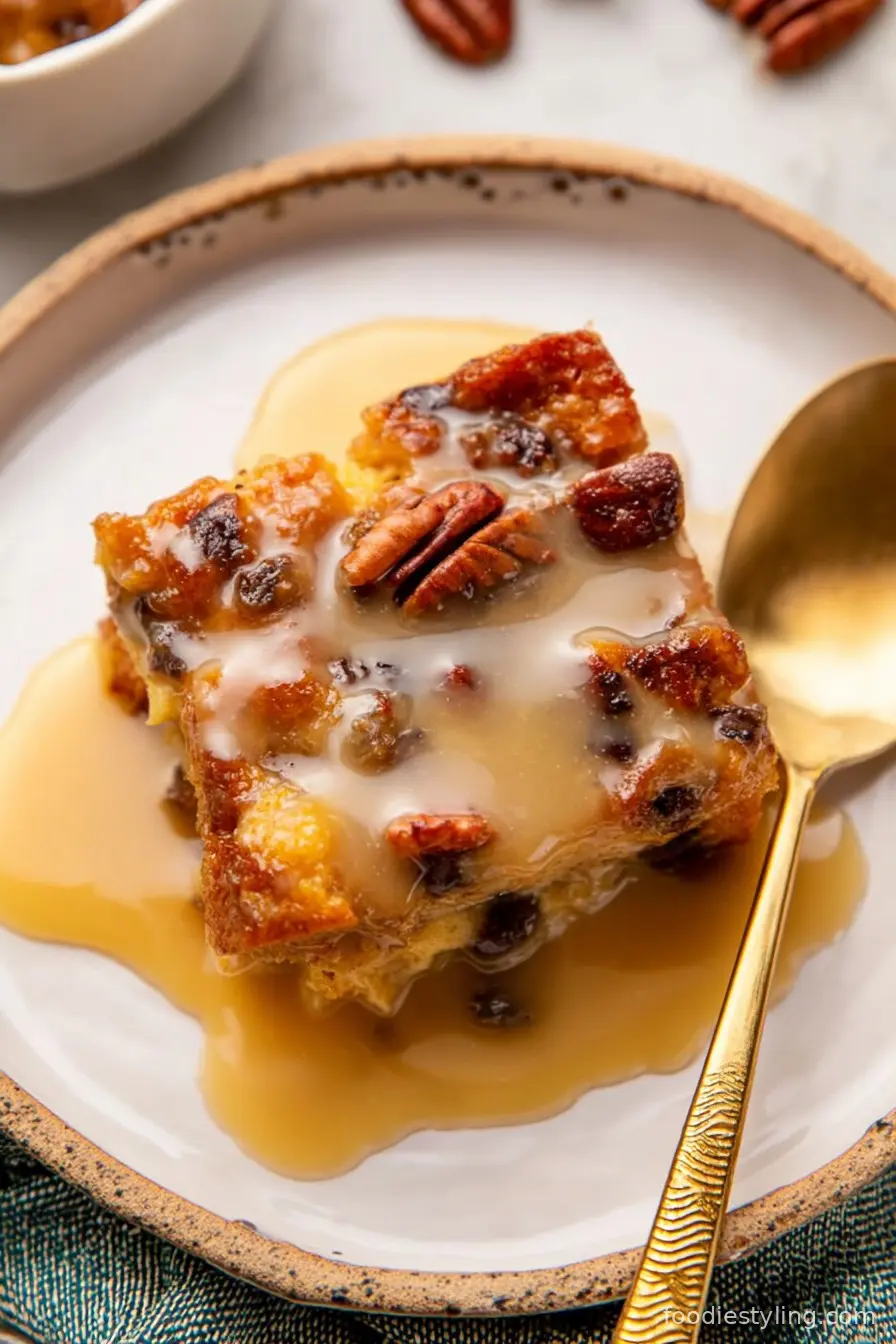 Bread Pudding with Hot Buttered Rum Sauce