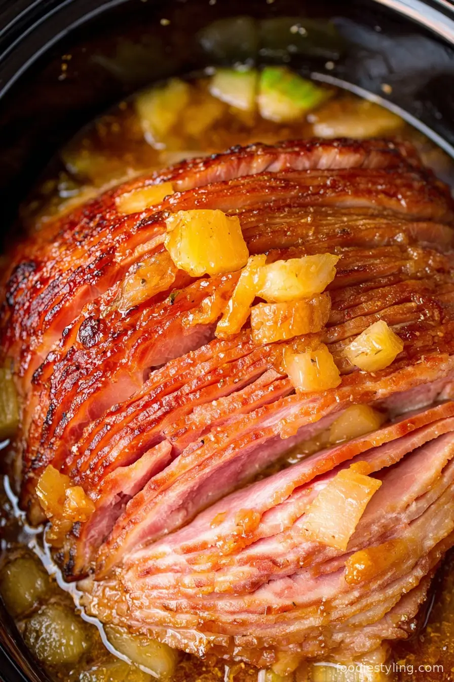 Crock Pot Brown Sugar Pineapple Ham