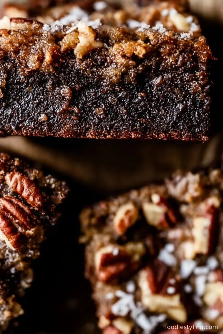 Salted Pecan Pie Brownies