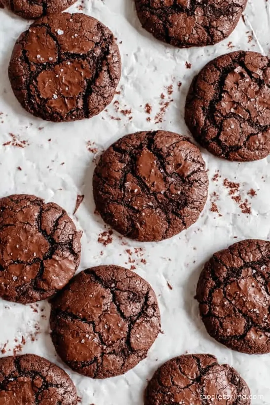 20 Minute Fudgy Chocolate Brownie Cookies