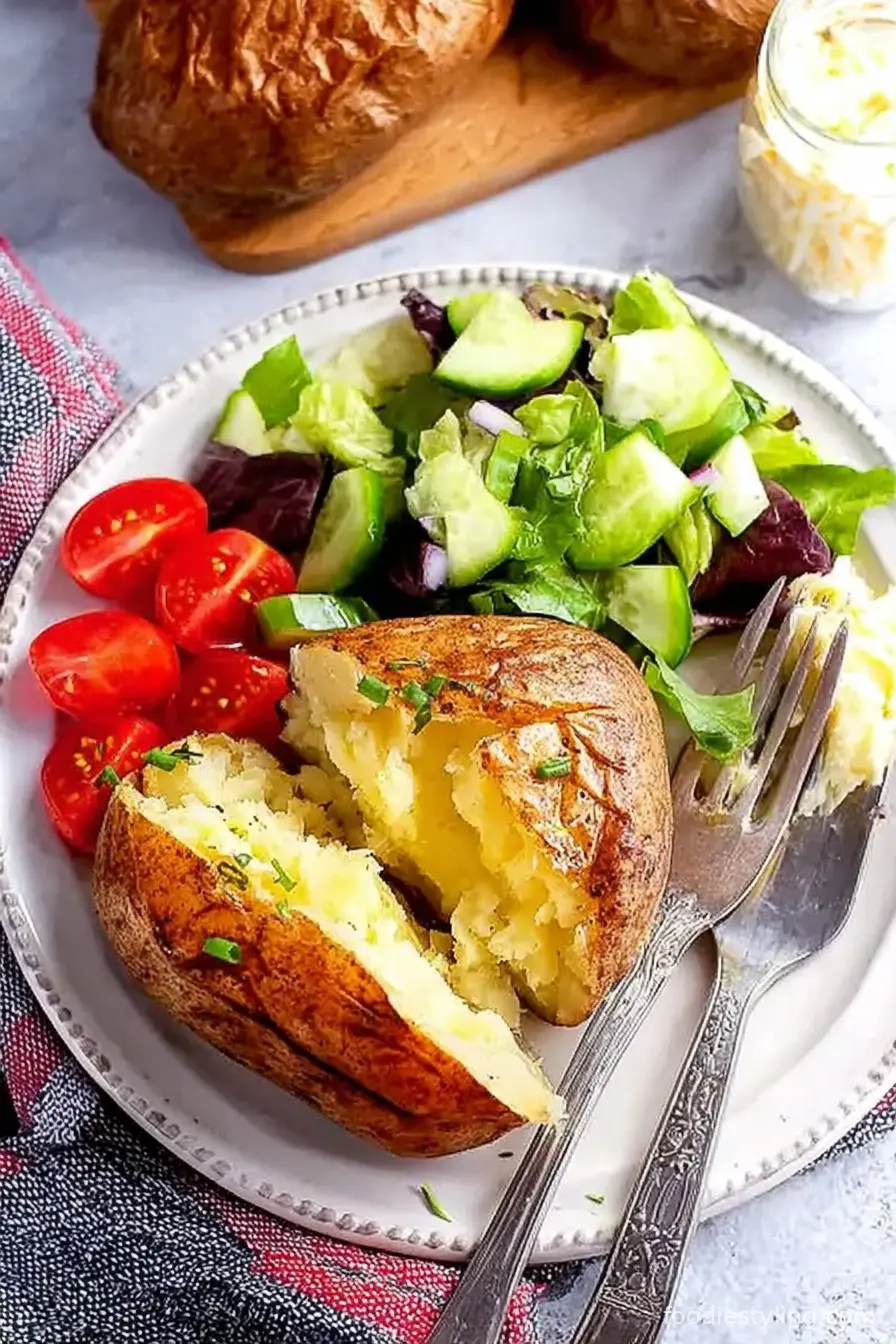 Air Fryer Baked Potatoes (crispy skin, fluffy middle)