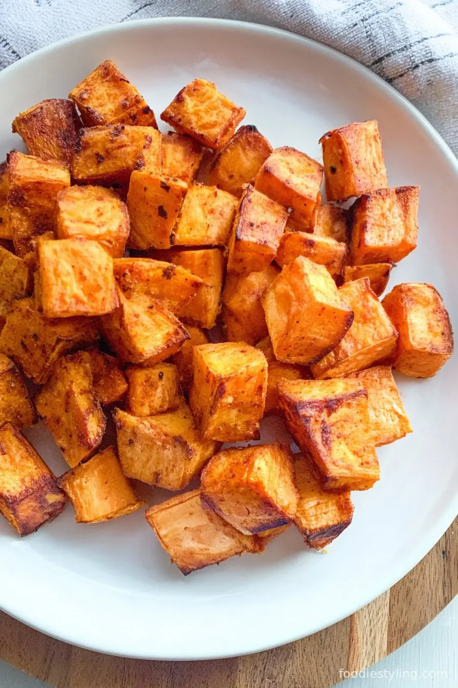 Air Fryer Roasted Sweet Potatoes