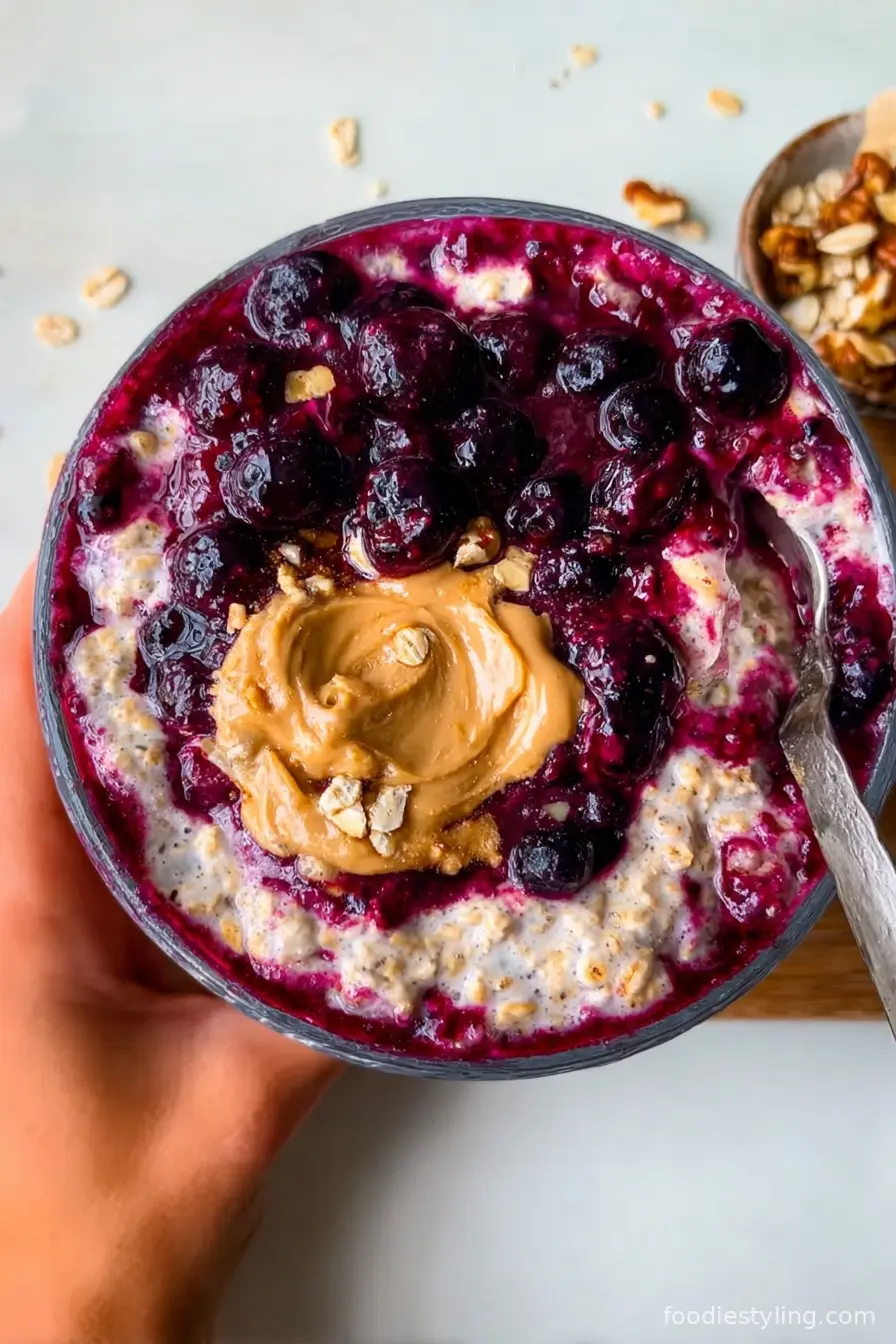 Blueberry Pie Overnight Oats