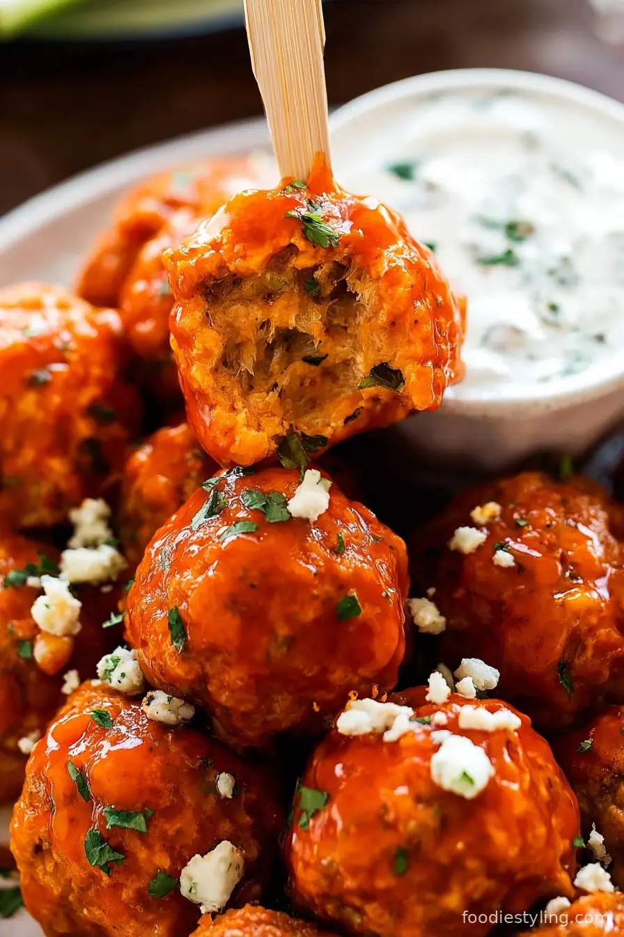 Buffalo Chicken Meatballs