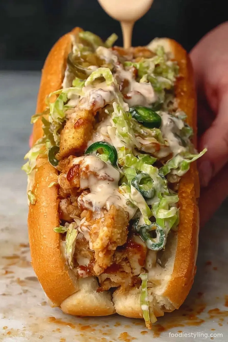 Chicken Chopped Sandwich with Alabama BBQ Sauce