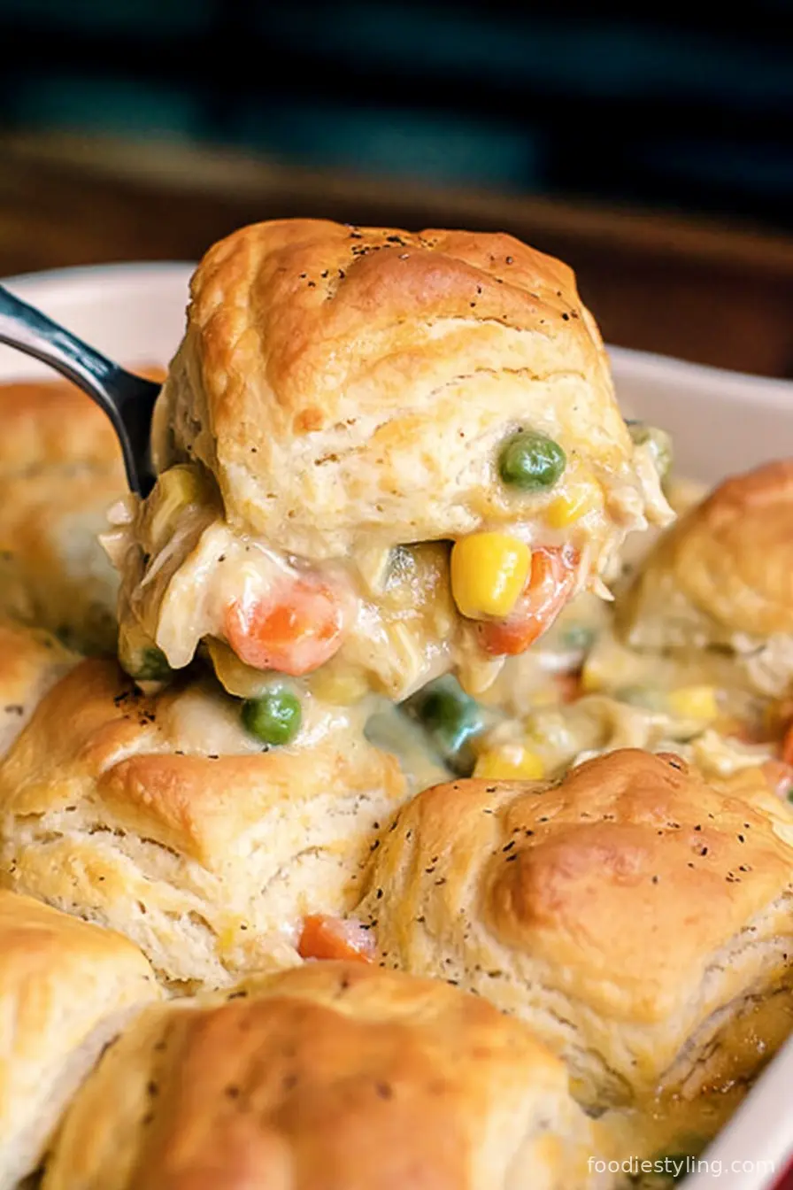 Chicken Pot Pie with Biscuits