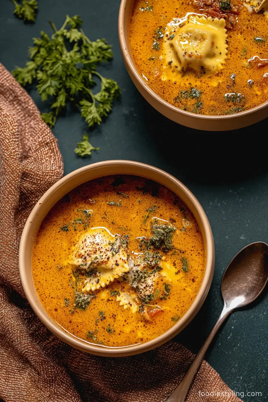 Cozy Tuscan Ravioli Soup Recipe