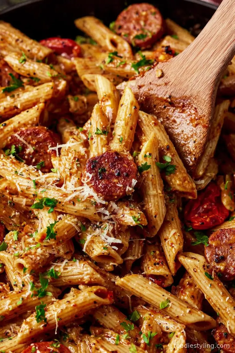 Creamy Cajun Sausage Pasta