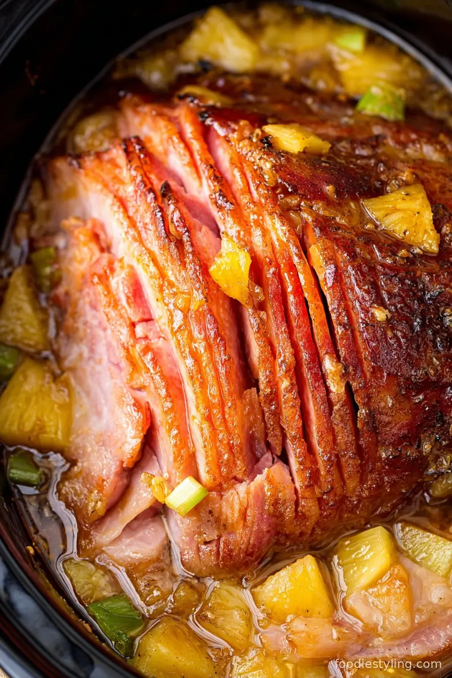 Crock Pot Brown Sugar Pineapple Ham