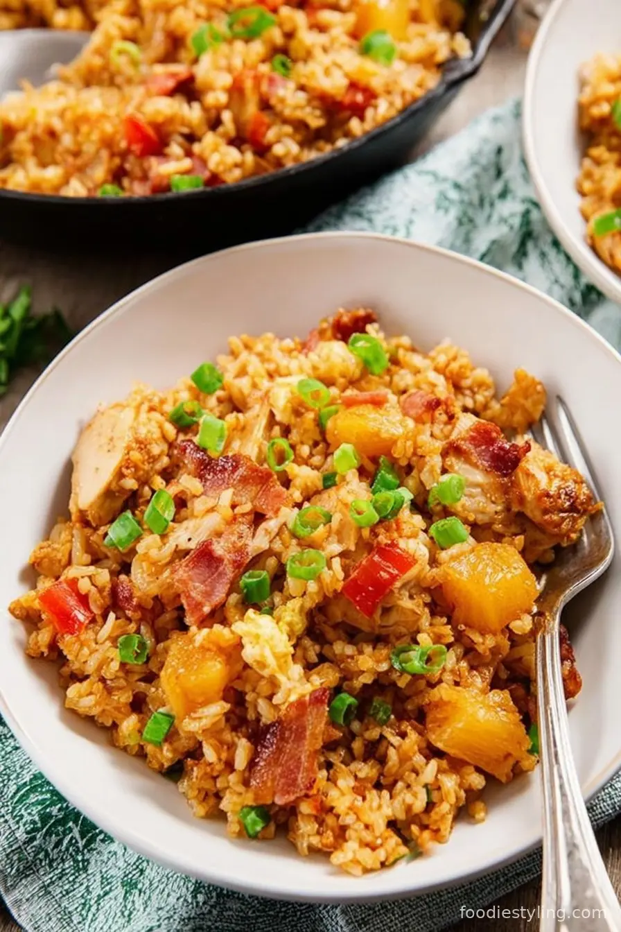 Dump-and-Bake Aloha Chicken and Rice