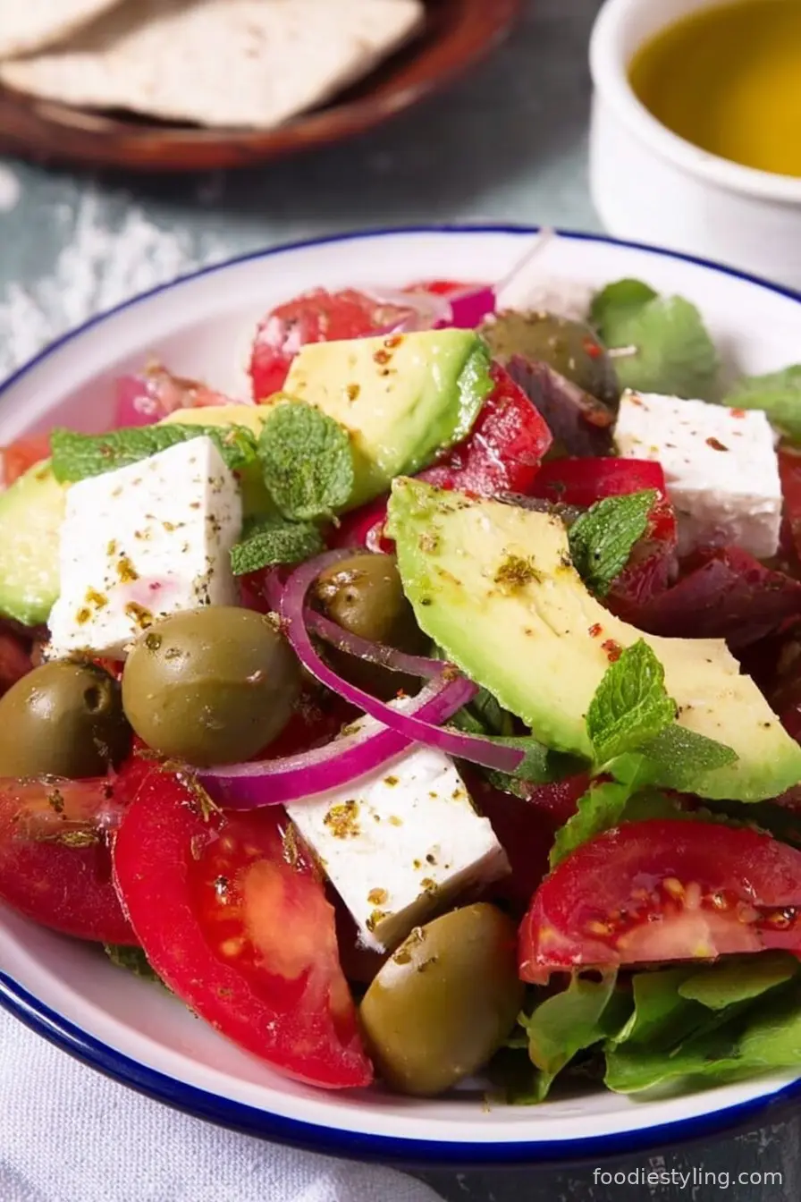 Greek Salad With Avocado