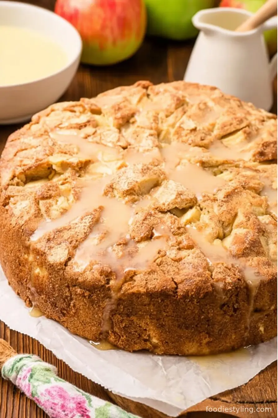 Irish Apple Cake with Custard Sauce