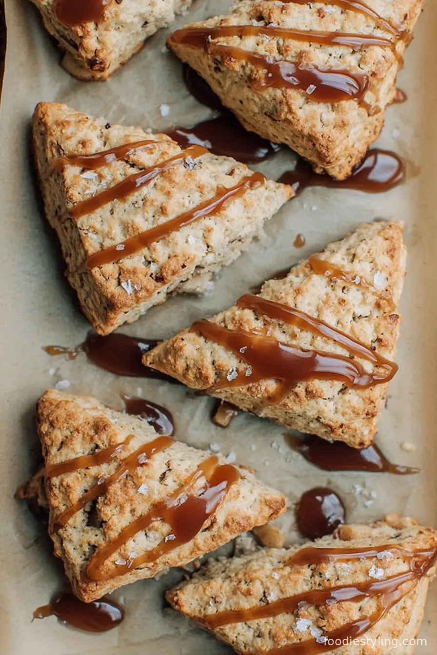 Salted Caramel Apple Scones