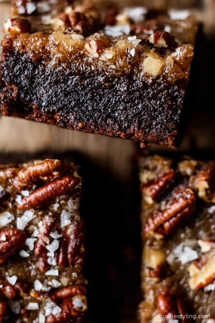 Salted Pecan Pie Brownies