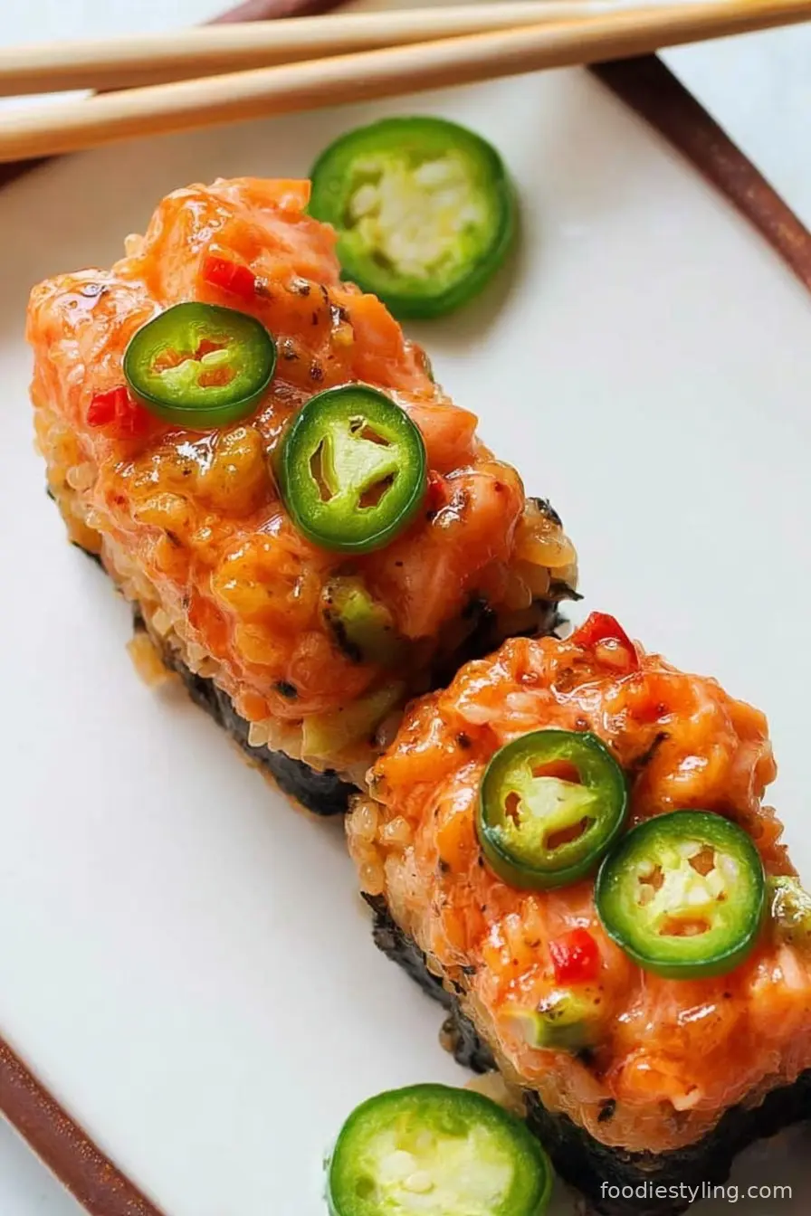 Spicy Salmon Crispy Rice