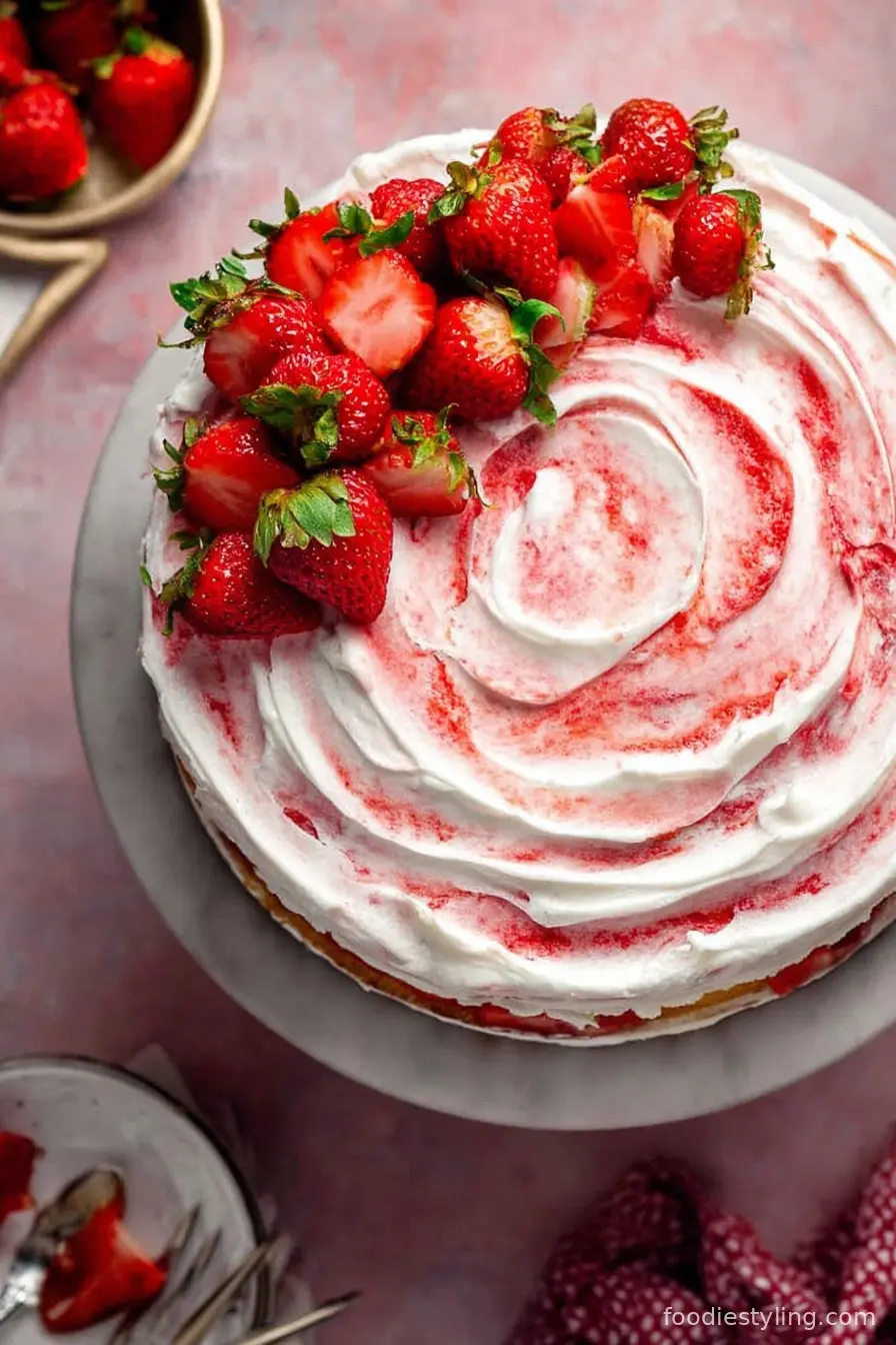 Strawberry Shortcake Cake (with sponge cake)