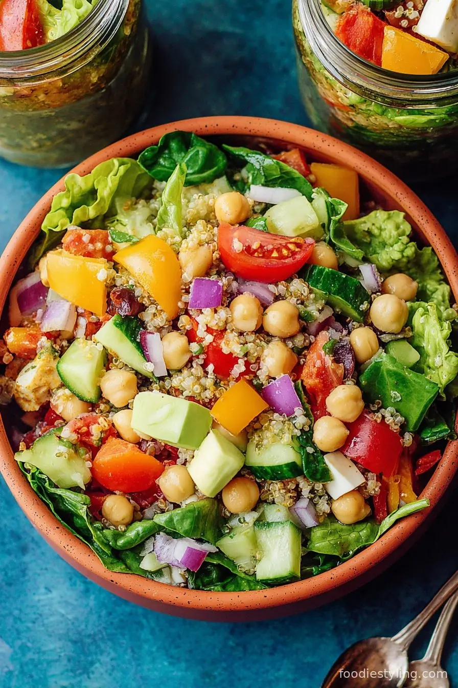 Mediterranean Mason Jar Salads
