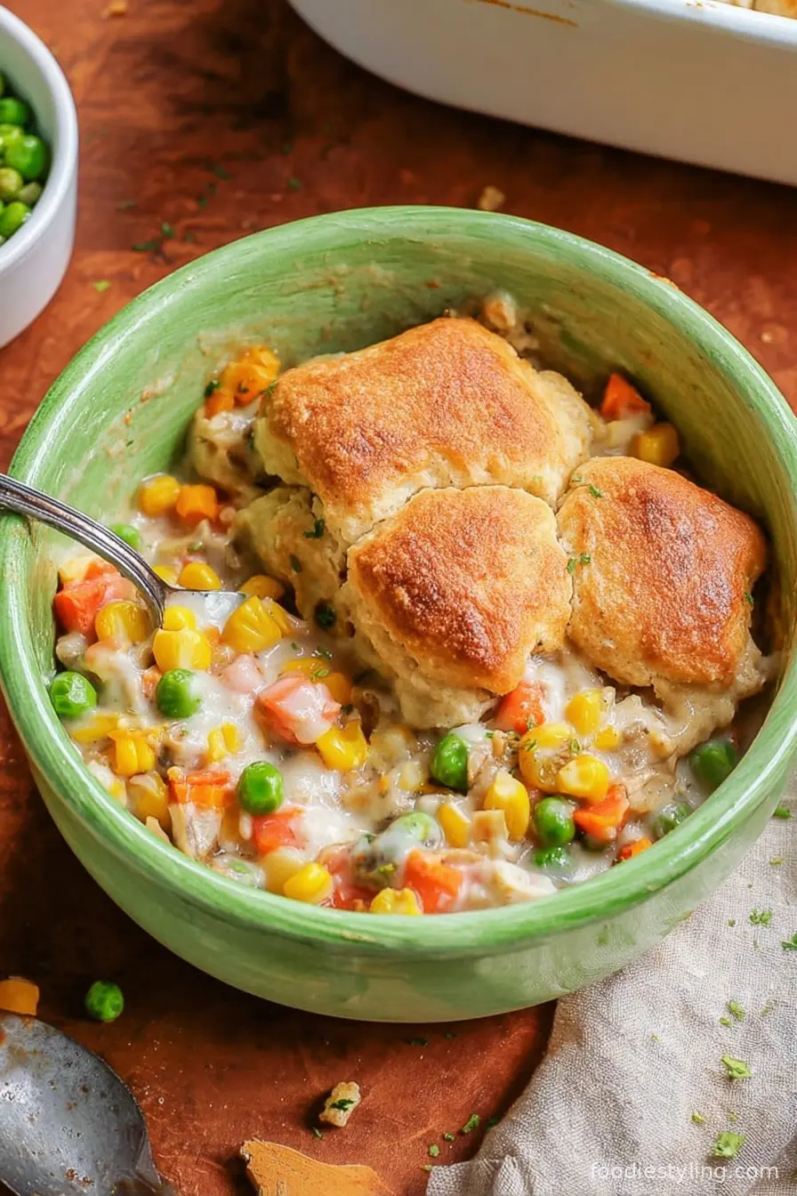 Vegetable Pot Pie Casserole (Dump & Bake)
