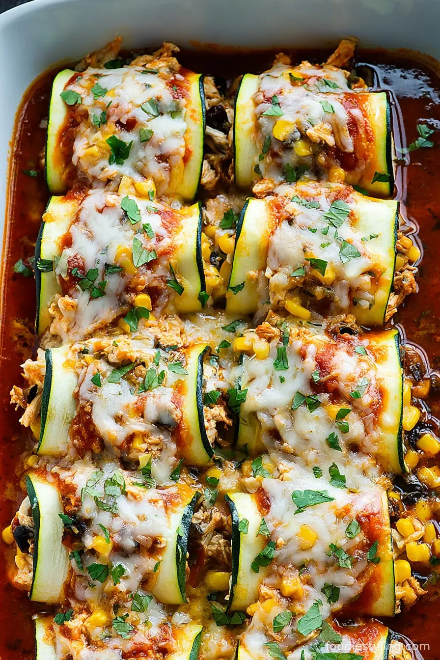 Zucchini Enchilada Roll Ups