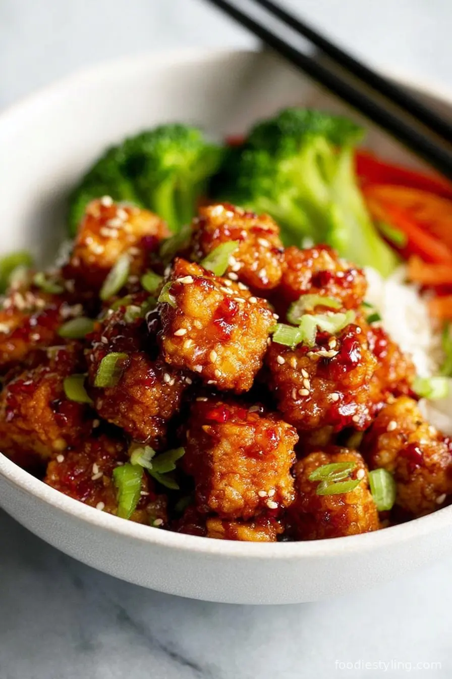 Chili Garlic Crispy Tofu