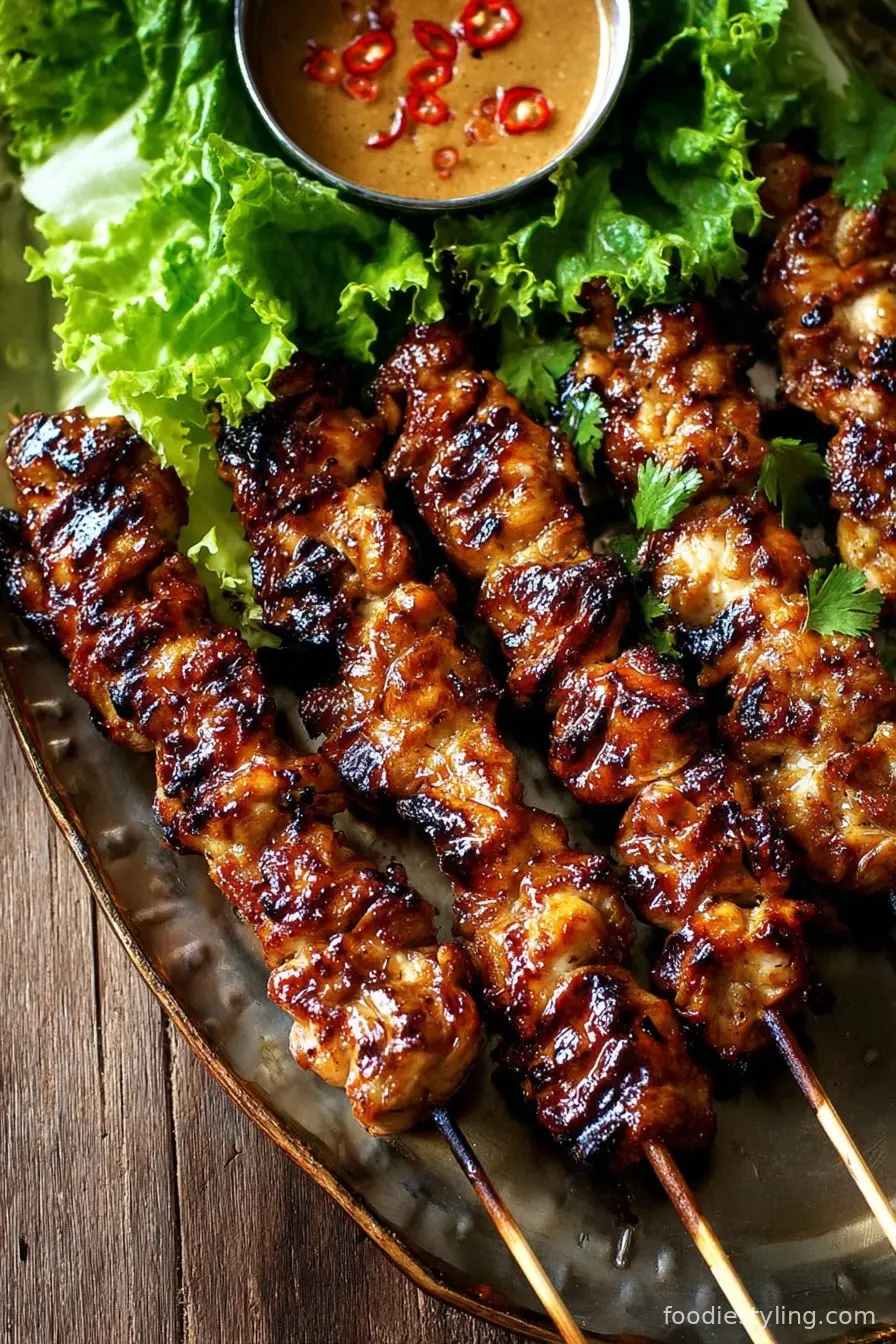 Grilled Thai Coconut Chicken Skewers