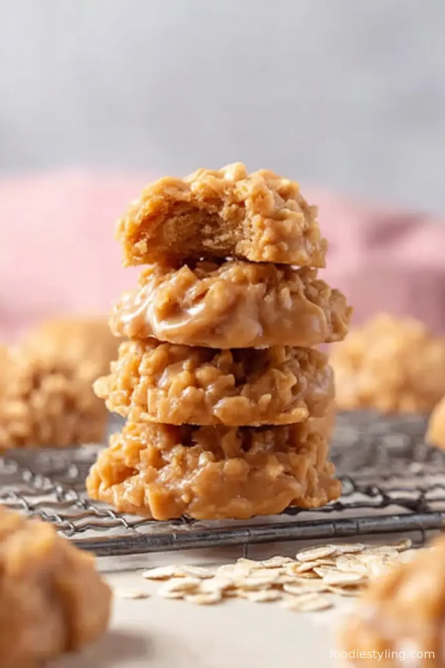 No Bake Peanut Butter Cookies